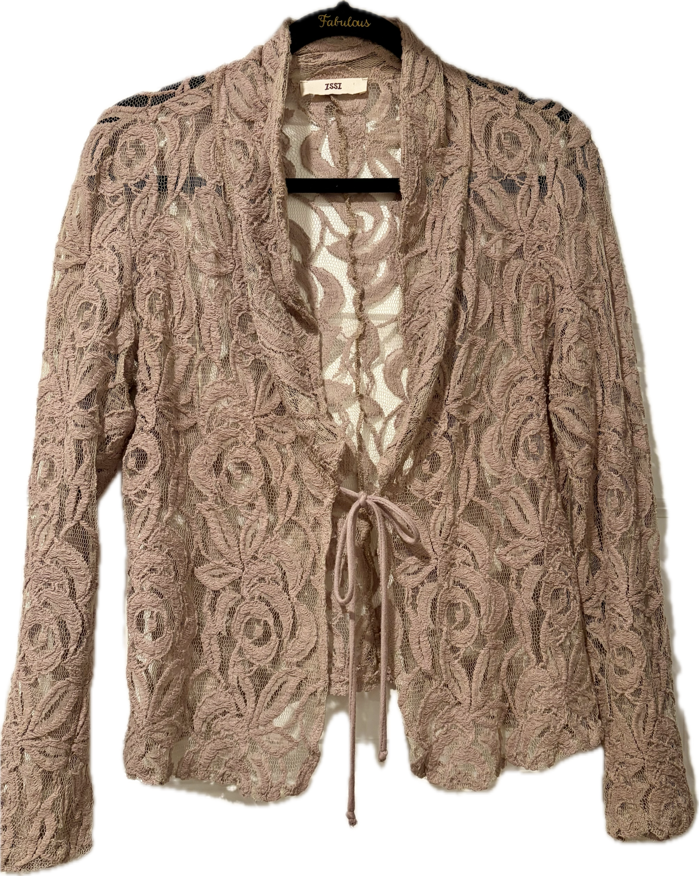 Tie Front Lace Cardigan