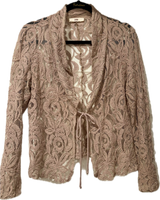Tie Front Lace Cardigan