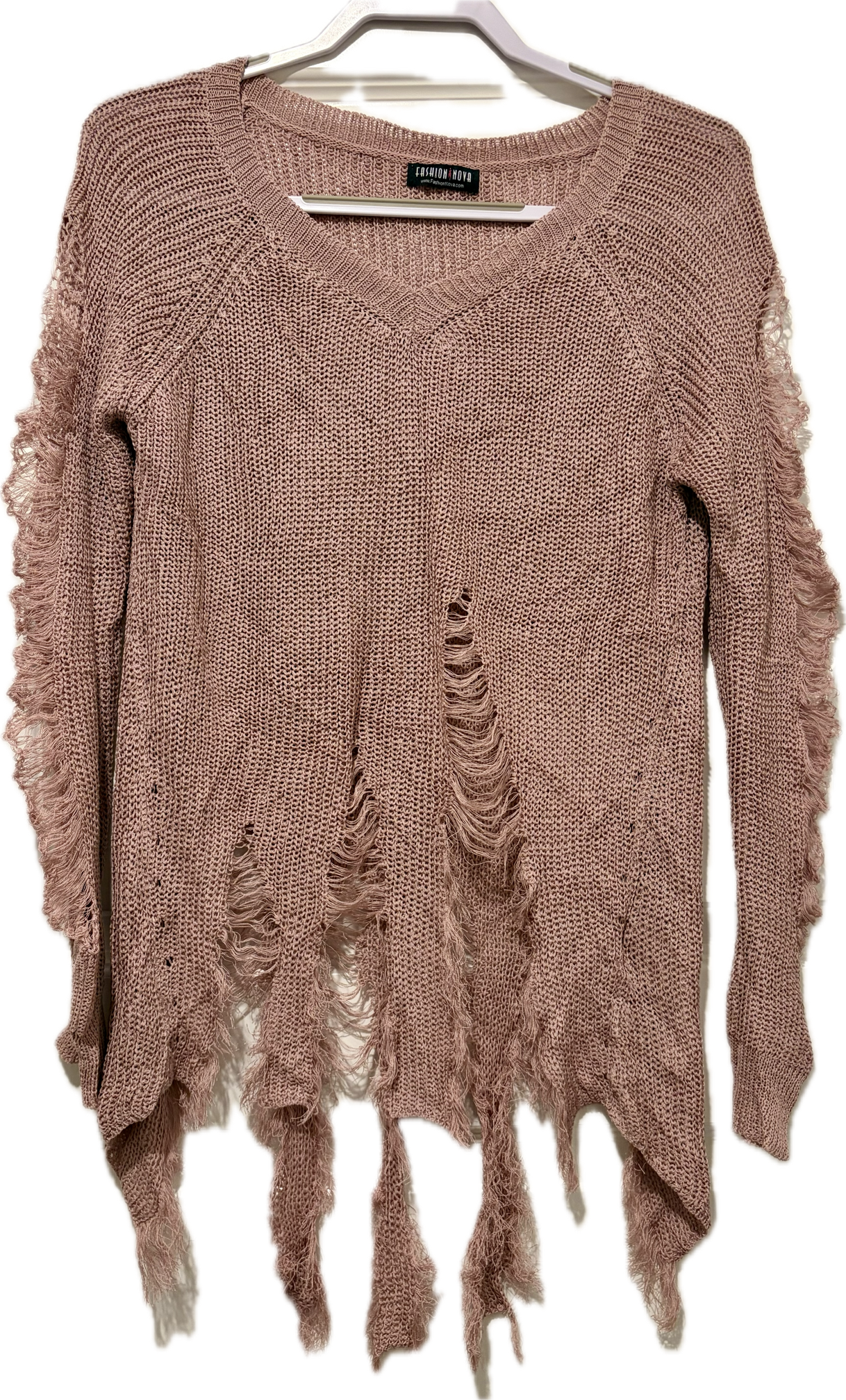 Fashion Nova Distressed Sweater