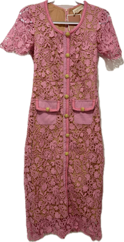 Chanel Inspired Embroidered Lace Dress