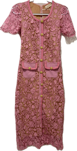 Chanel Inspired Embroidered Lace Dress