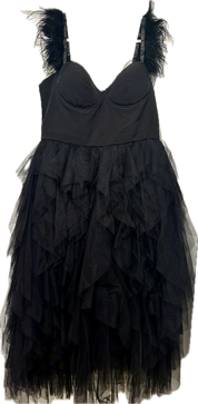 Nova Luxe Sequin Plus Curves Feather Dress