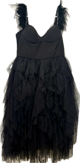 Nova Luxe Sequin Plus Curves Feather Dress
