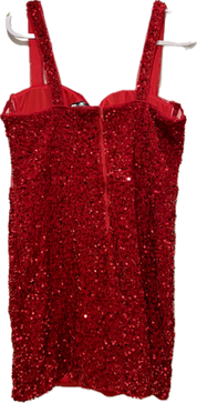 Fashion Nova Red Sequin Burlesque Dress