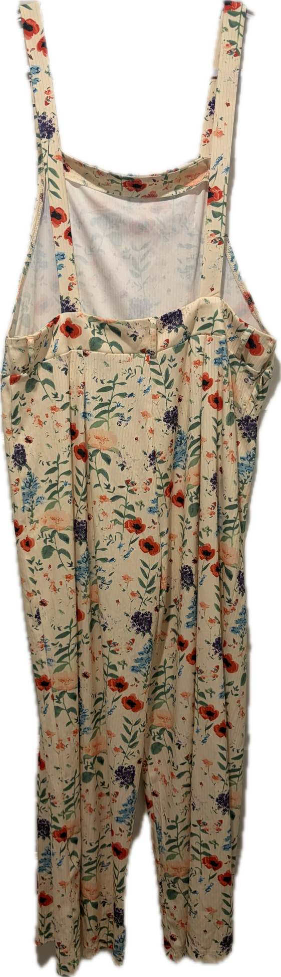 Plus Curve Floral Overalls