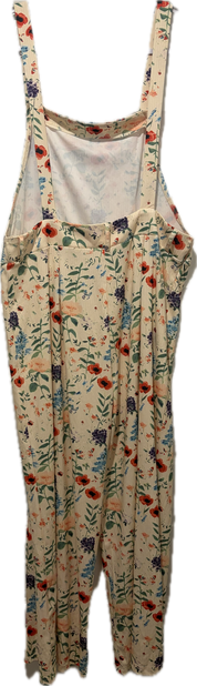 Plus Curve Floral Overalls