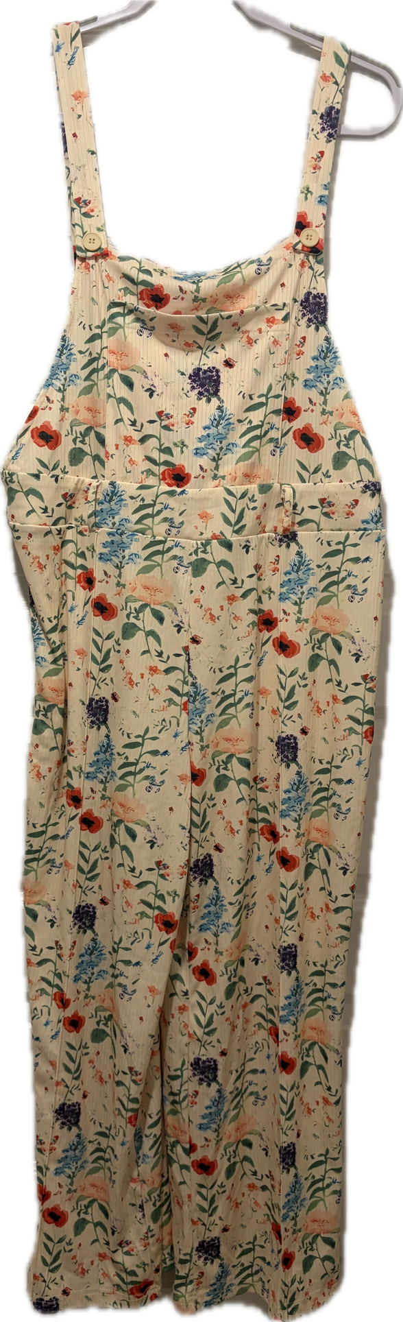 Plus Curve Floral Overalls