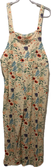 Plus Curve Floral Overalls