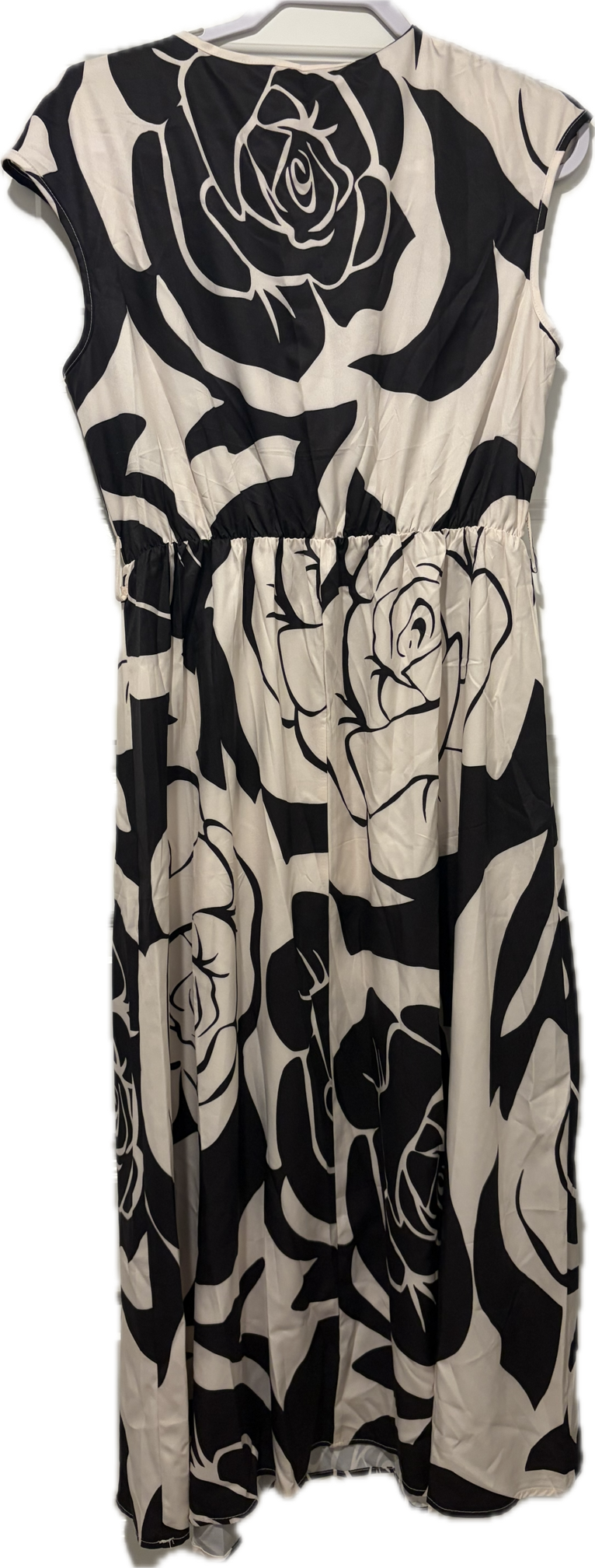 Cream & Black Floral Dress