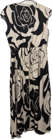 Cream & Black Floral Dress