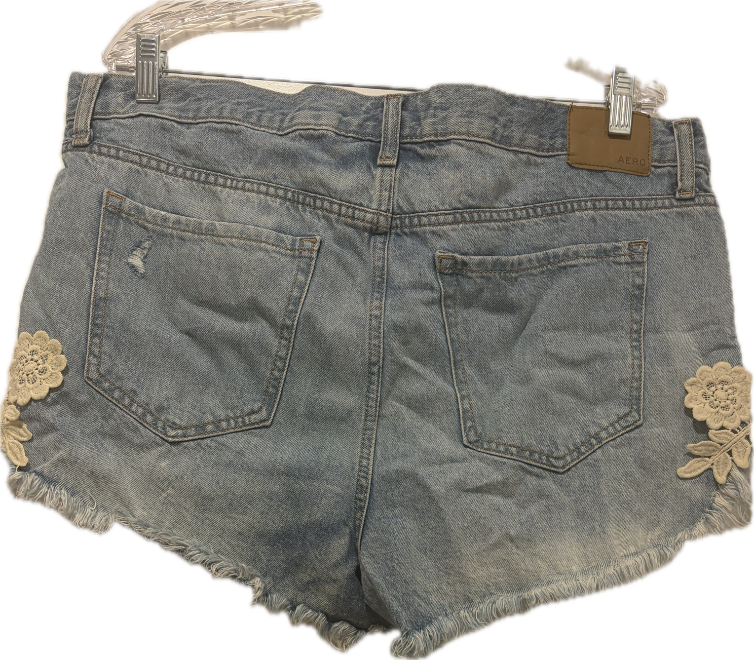 Vintage Embroidered Plus Curve Mid Waist Shorts