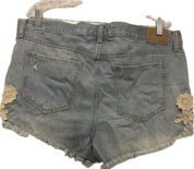 Vintage Embroidered Plus Curve Mid Waist Shorts