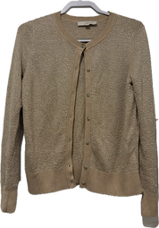 Ann Taylor Loft Gold Metallic Cardigan