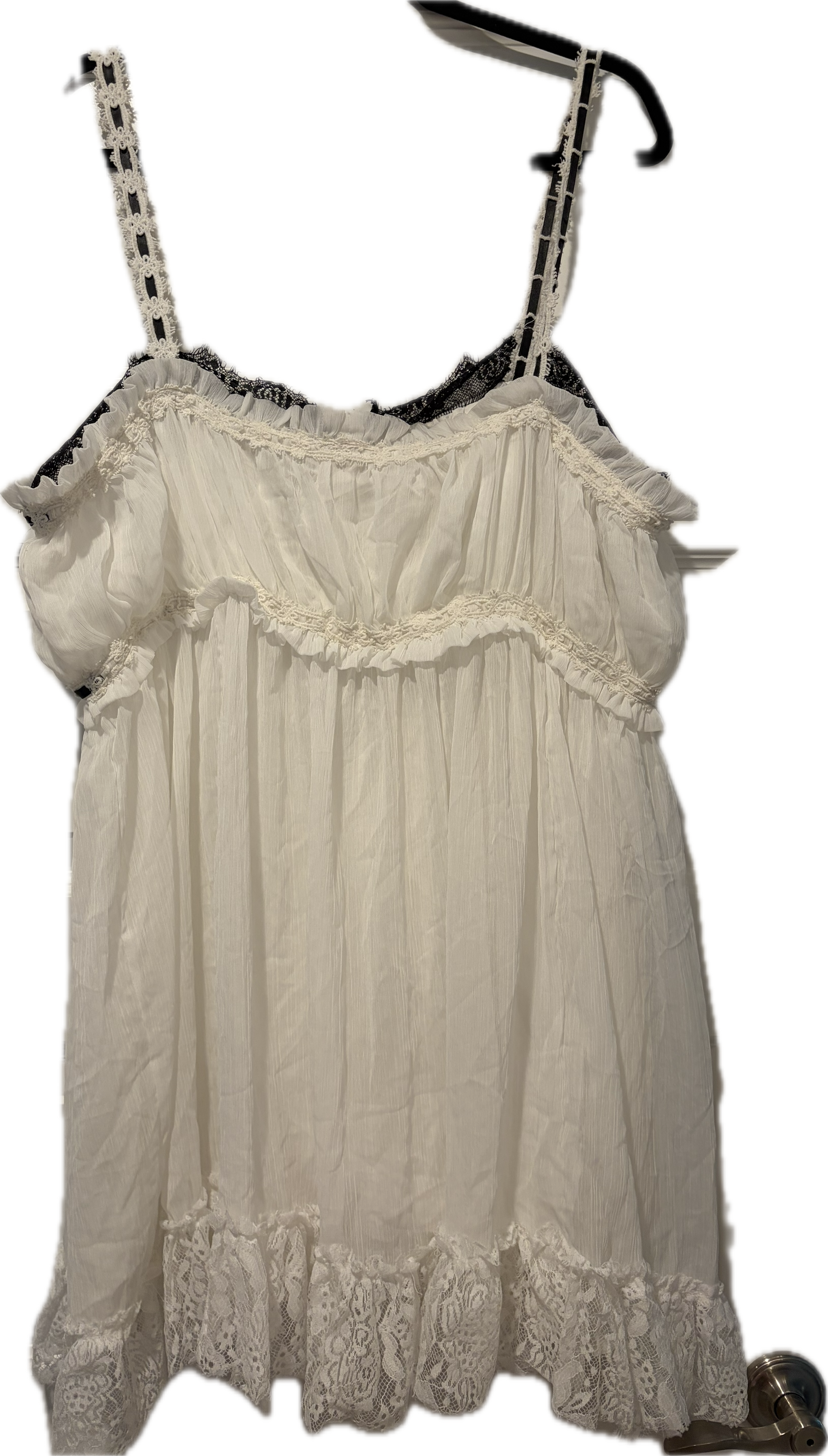 Babydoll Lace Trim Lounge Dress