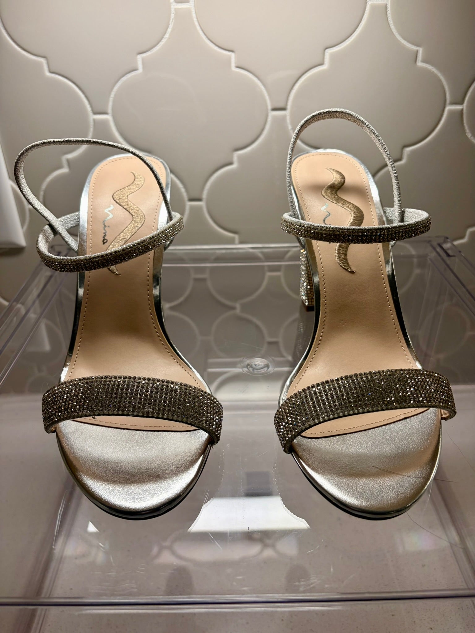 Nina Silver Crystal Sandals